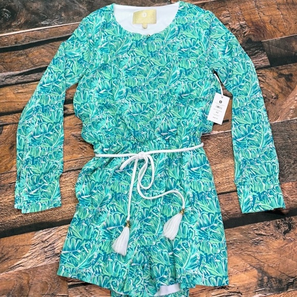 Lauren James Pants - Lauren James Adalea long sleeve cutout romper shake your palms medium NWT